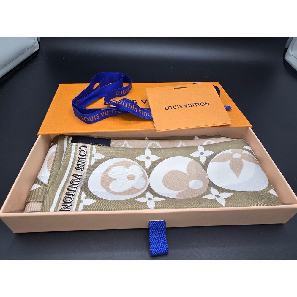 Louis Vuitton Monogram Marbles Classic Silk Bandeau w/LV Box, Gift Tag, & Ribbon